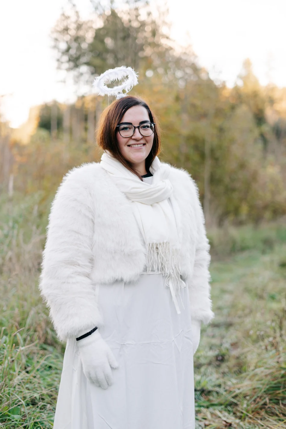 Daniela im Engerl-Kostüm