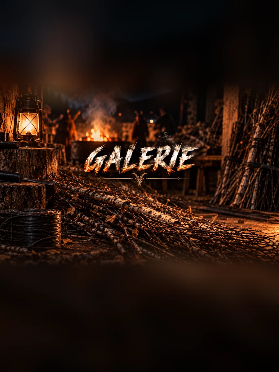 Galerie – Rutenbinden im warmen Feuerschein