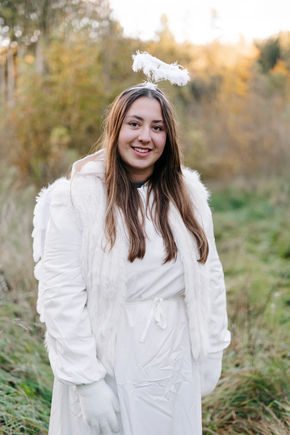 Melissa im Engerl-Kostüm